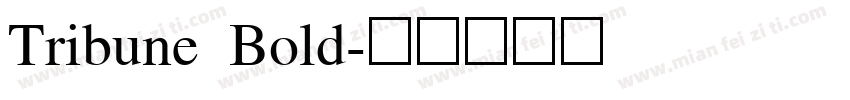 Tribune Bold字体转换